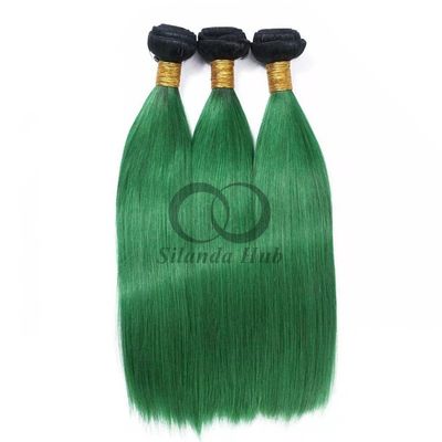 #T1B/Green Straight Remy Human Hair Bundles Sew In Weave Bundles Brazilian Bundle Deals