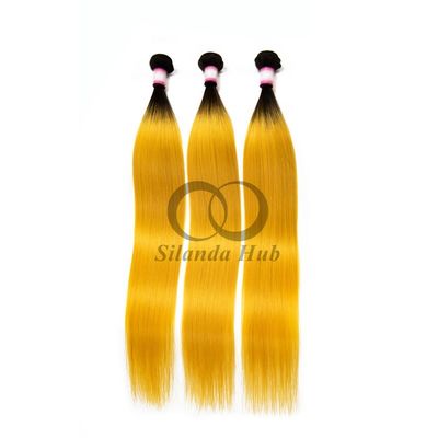 سعر جيد #T1B/Orange Straight Remy حزمة شعر بشري خياطة في حزمة النسيج الانترنت