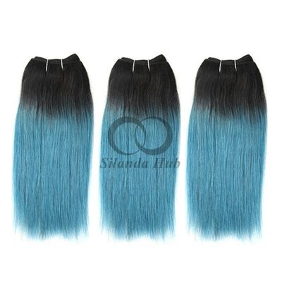 Un buen precio. #T1B/Blue Straight Remy Hacer paquetes de cabello humano Coser en tejido paquetes paquetes brasileños en línea