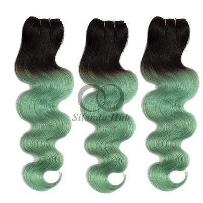 Un buen precio. #T1B/Green Body Wave Remy Hacer paquetes de cabello humano Coser en tejido paquetes paquetes brasileños en línea