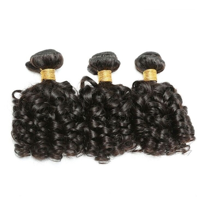 Good price Natural Black Funmi Curly Remy Human Hair Bundles Sew In Weave Bundles Brazilian Bundle Deals online