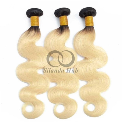 Good price #T1B/613 Bleached Blonde Body Wave Remy Human Hair Bundles Sew In Weave Bundles Brazilian Bundle Deals online
