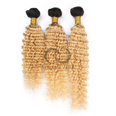 Good price #T1B/613 Bleached Blonde Deep Wave Remy Human Hair Bundles Sew In Weave Bundles Brazilian Bundle Deals online