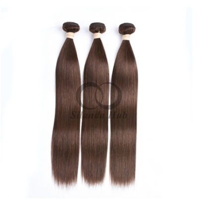 Good price #4 Medium Brown Straight Remy Human Hair Bundles Sew In Weave Bundles Brazilian Bundle Deals online