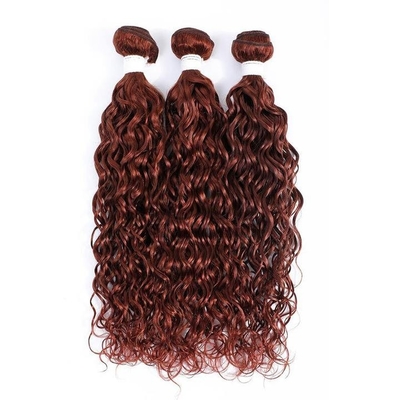 Good price #33 Dark Auburn Water Wave Remy Human Hair Bundles Sew In Weave Bundles Brazilian Bundle Deals online