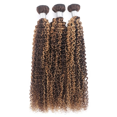 Good price #P4/27 Kinky Curly Remy Human Hair Bundles Sew In Weave Bundles Brazilian Bundle Deals online