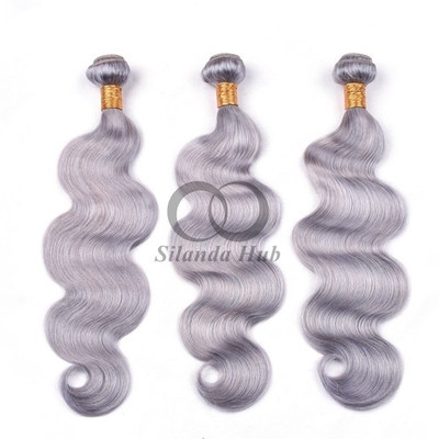 Good price Grey Body Wave Remy Human Hair Bundles Sew In Weave Bundles Brazilian Bundle Deals online