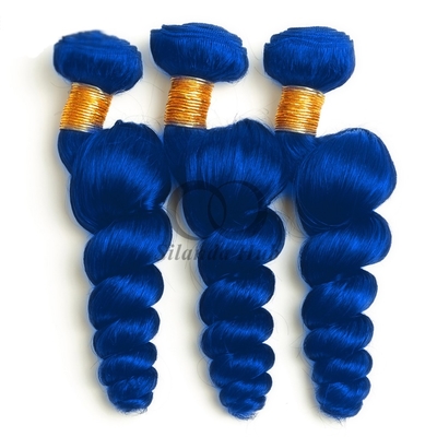 Good price Blue Loose Wave Remy Human Hair Bundles Sew In Weave Bundles Brazilian Bundle Deals online