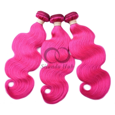 Good price Pink Body Wave Remy Human Hair Bundles Sew In Weave Bundles Brazilian Bundle Deals online