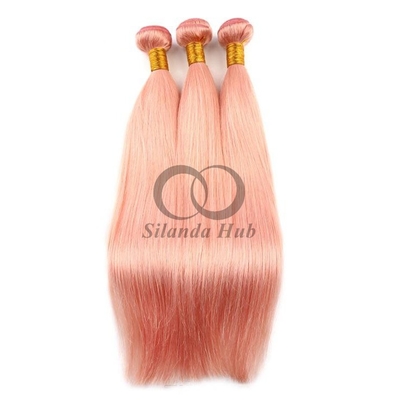Good price Pink Straight Remy Human Hair Bundles Sew In Weave Bundles Brazilian Bundle Deals online