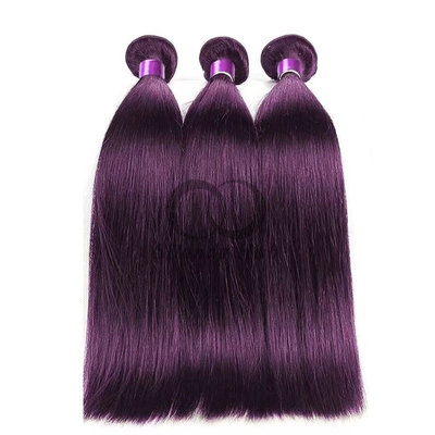 Good price Purple Straight Remy Human Hair Bundles Sew In Weave Bundles Brazilian Bundle Deals online