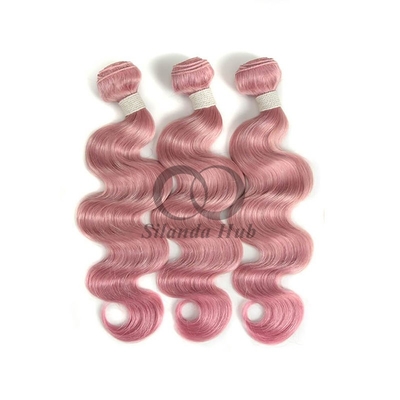 Good price Pink Body Wave Remy Human Hair Bundles Sew In Weave Bundles Brazilian Bundle Deals online
