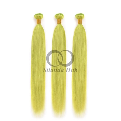 Good price Green Straight Remy Human Hair Bundles Sew In Weave Bundles Brazilian Bundle Deals online