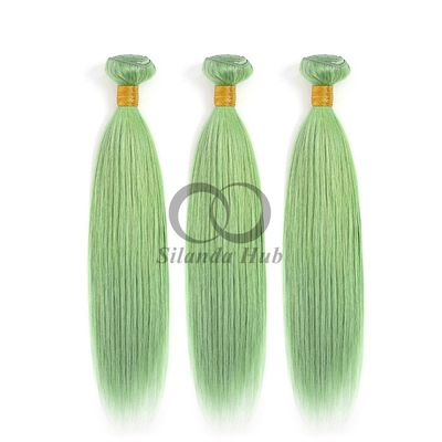 Good price Green Straight Remy Human Hair Bundles Sew In Weave Bundles Brazilian Bundle Deals online