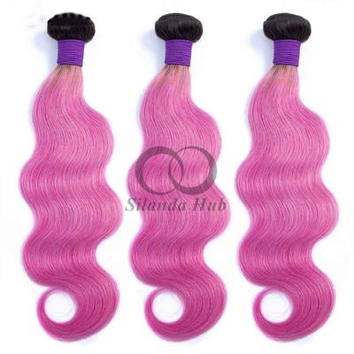 Good price #T1B/Pink Body Wave Remy Human Hair Bundles Sew In Weave Bundles Brazilian Bundle Deals online