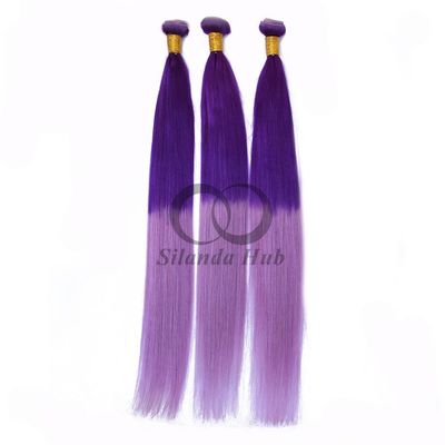 Good price Purple/Light Purple Straight Remy Human Hair Bundles Sew In Weave Bundles Brazilian Bundle Deals online