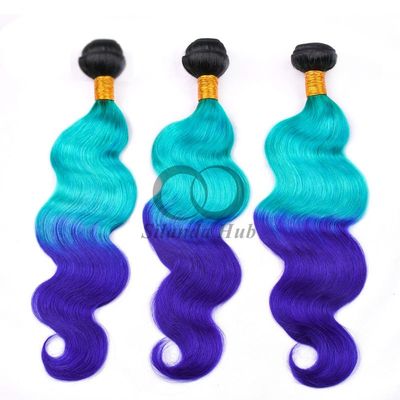 Good price #T1B/Light Blue/Blue Body Wave Remy Human Hair Bundles Sew In Weave Bundles Brazilian Bundle Deals online