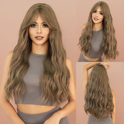 Good price Fashion Long Body Wave Hair Blonde Synthetic Wigs For Women online